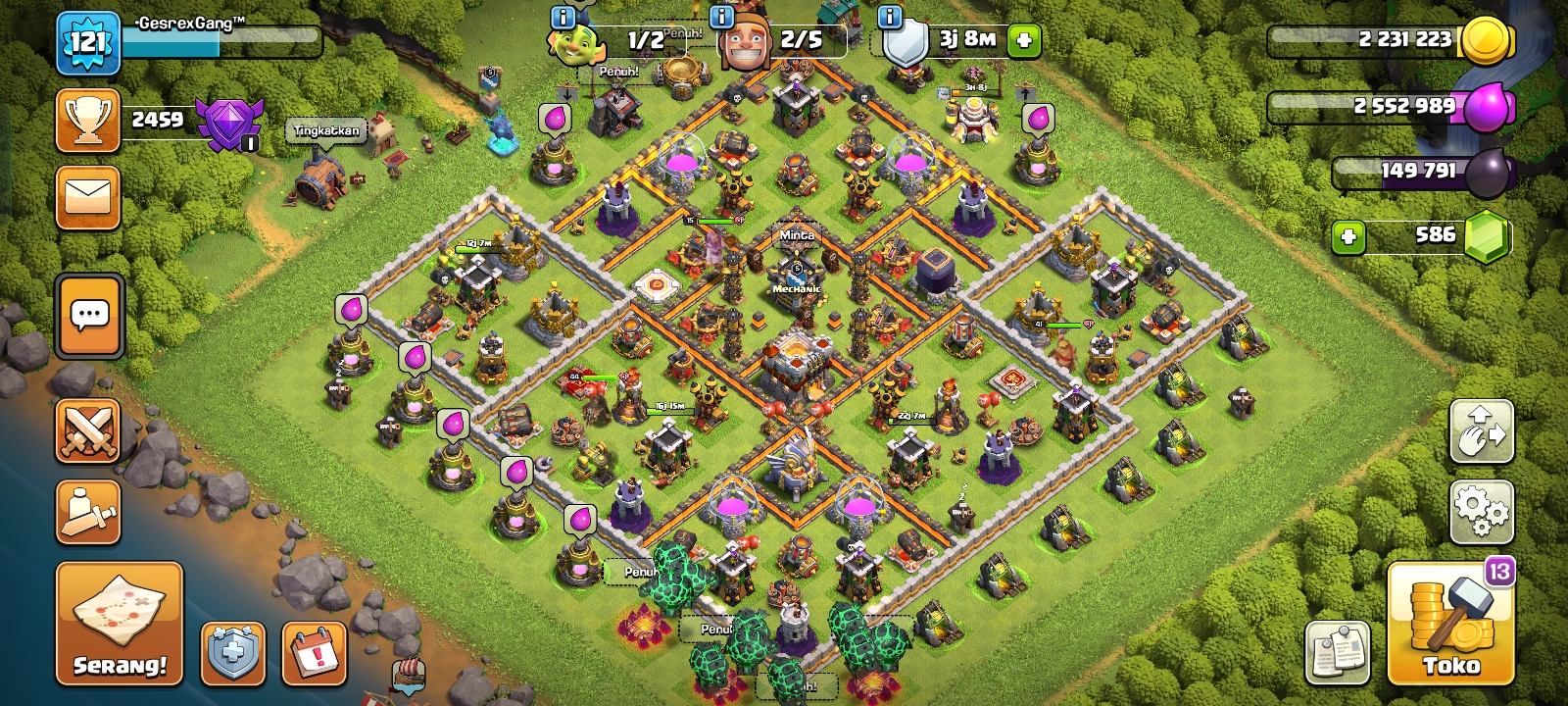 Akun Clash of Clans Th 11