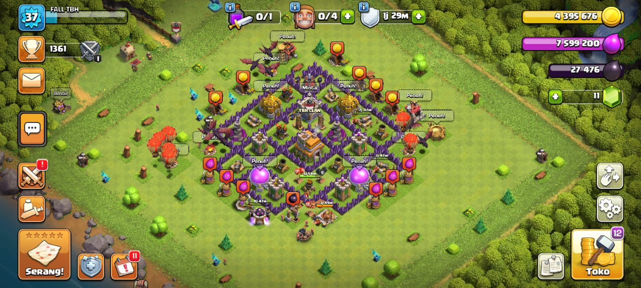 Akun coc th 7 max