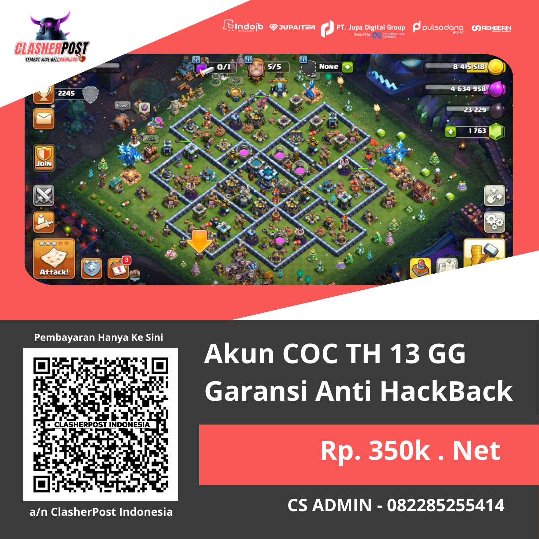 Akun COC TH13 Stok Admin
