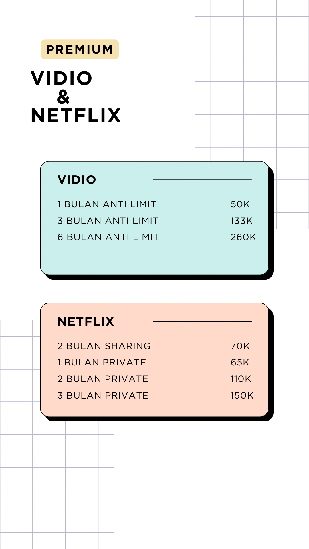 AKUN PREMIUM VIDEO DAN NETFLIX