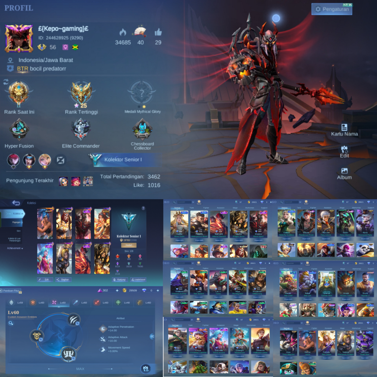 Akun ml di jual selakunya