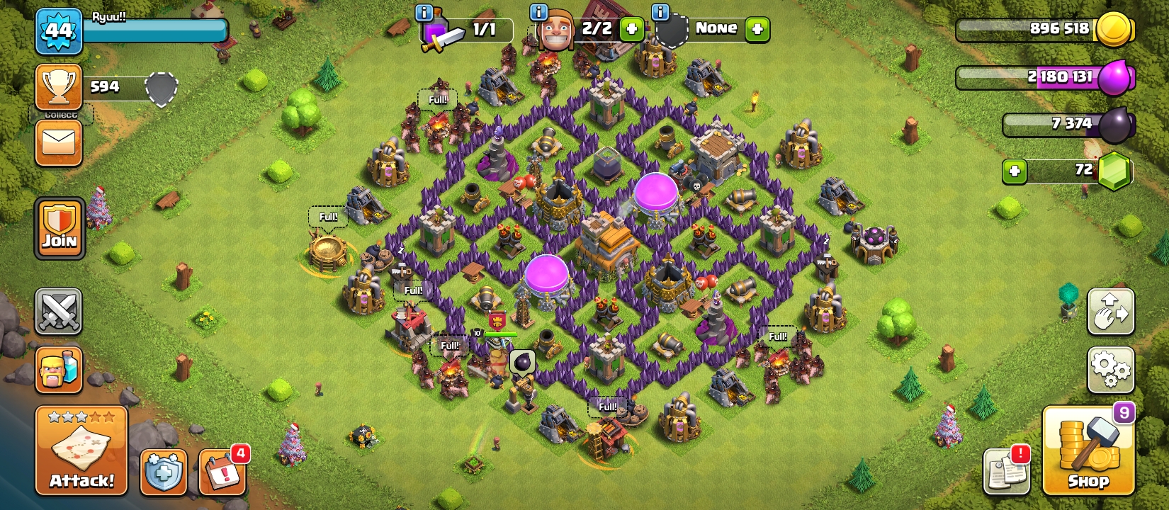 Akun coc TH7 max
