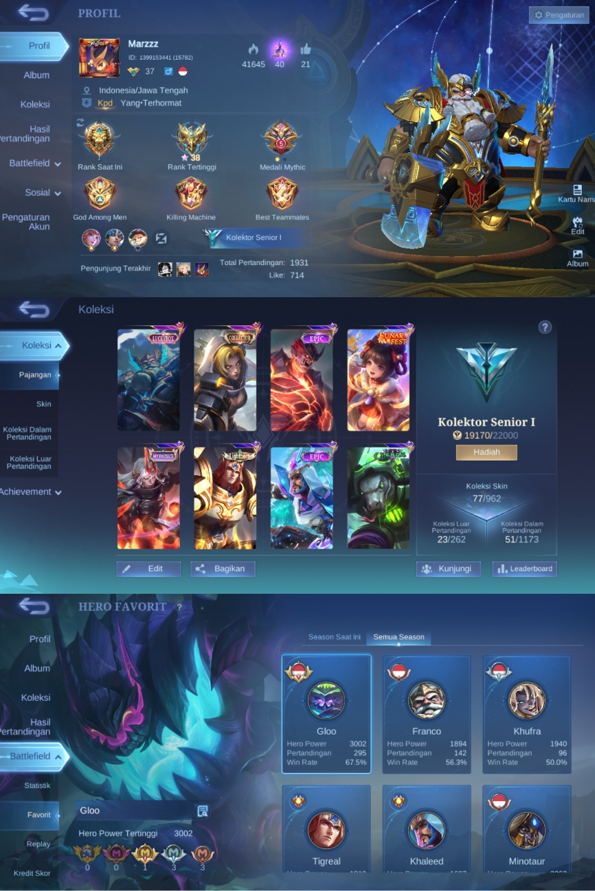 Akun ML Franco Luckybox