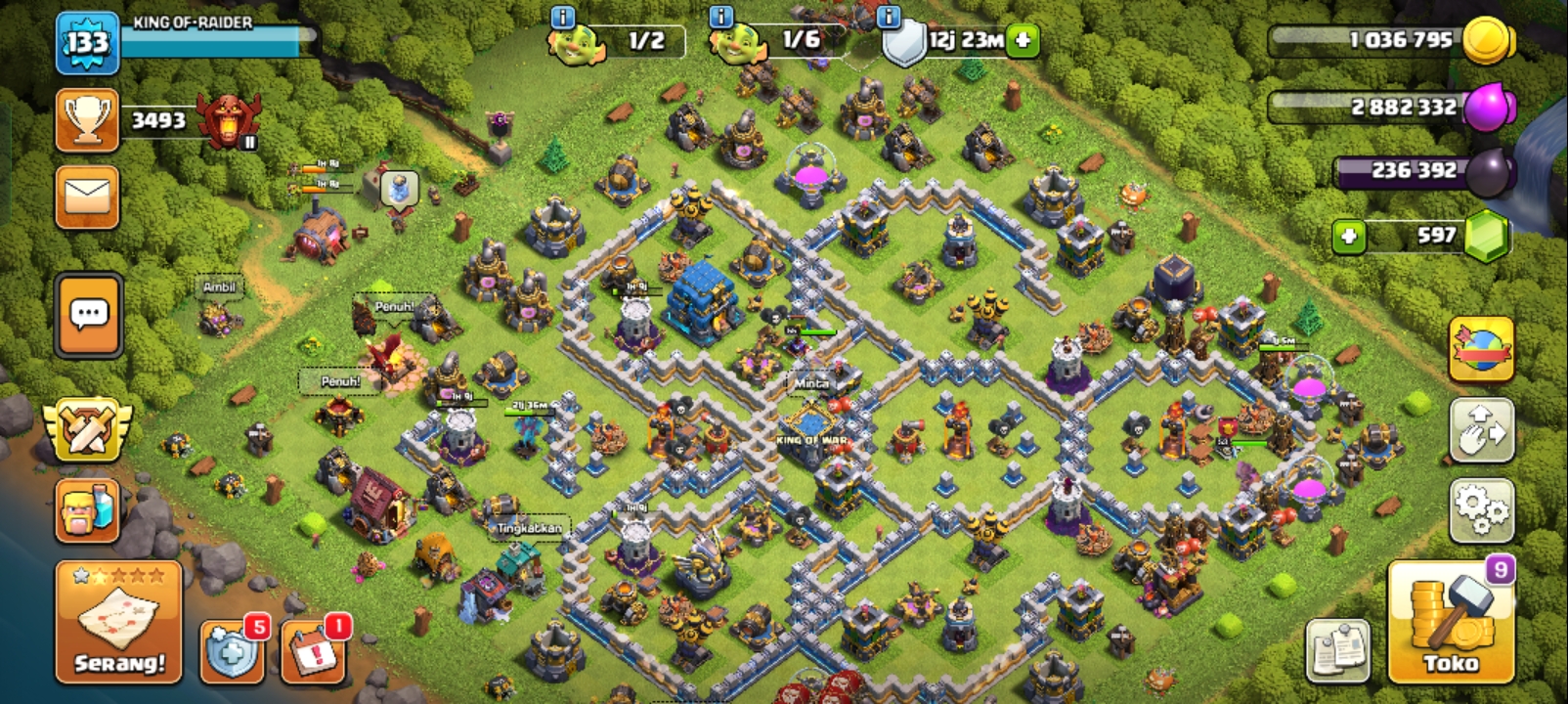 akun coc th 12
