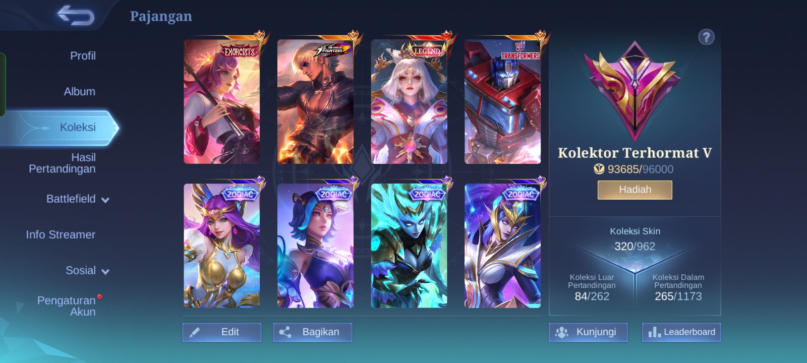 Akun Sultan mobile legend