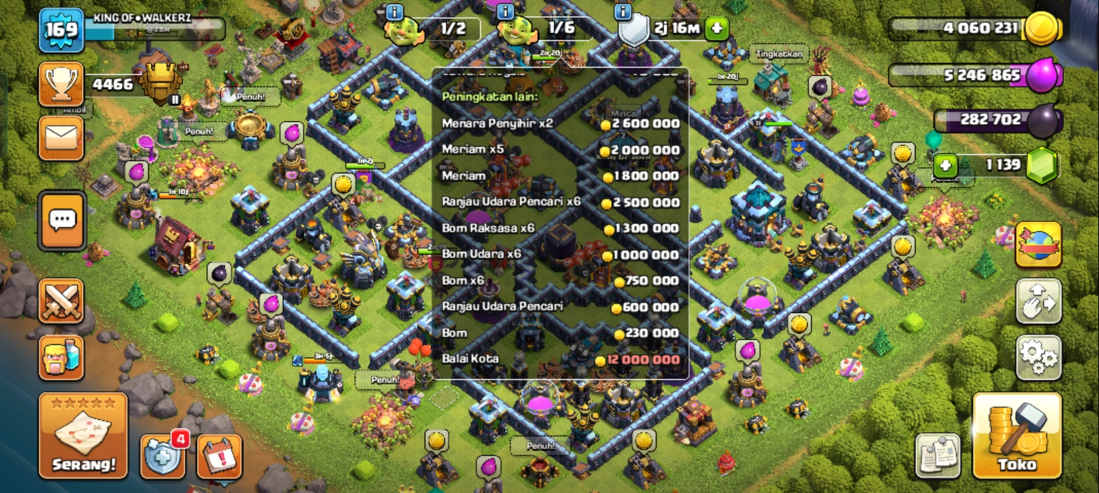 akun coc th 13