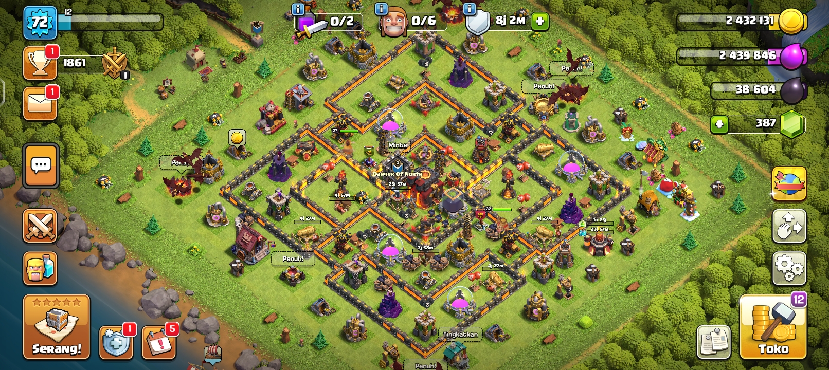 Akun coc th 10