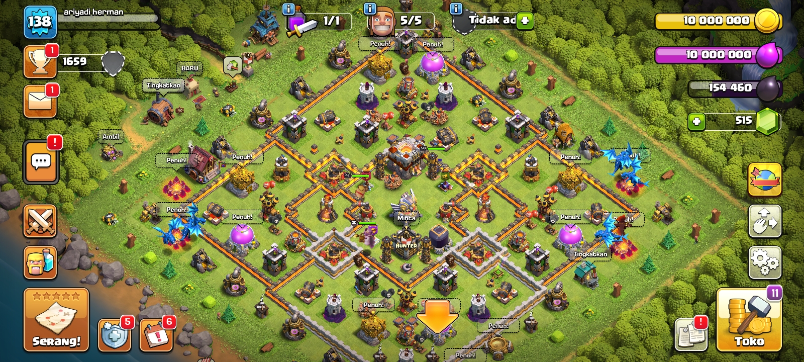 Akun coc th 11 max