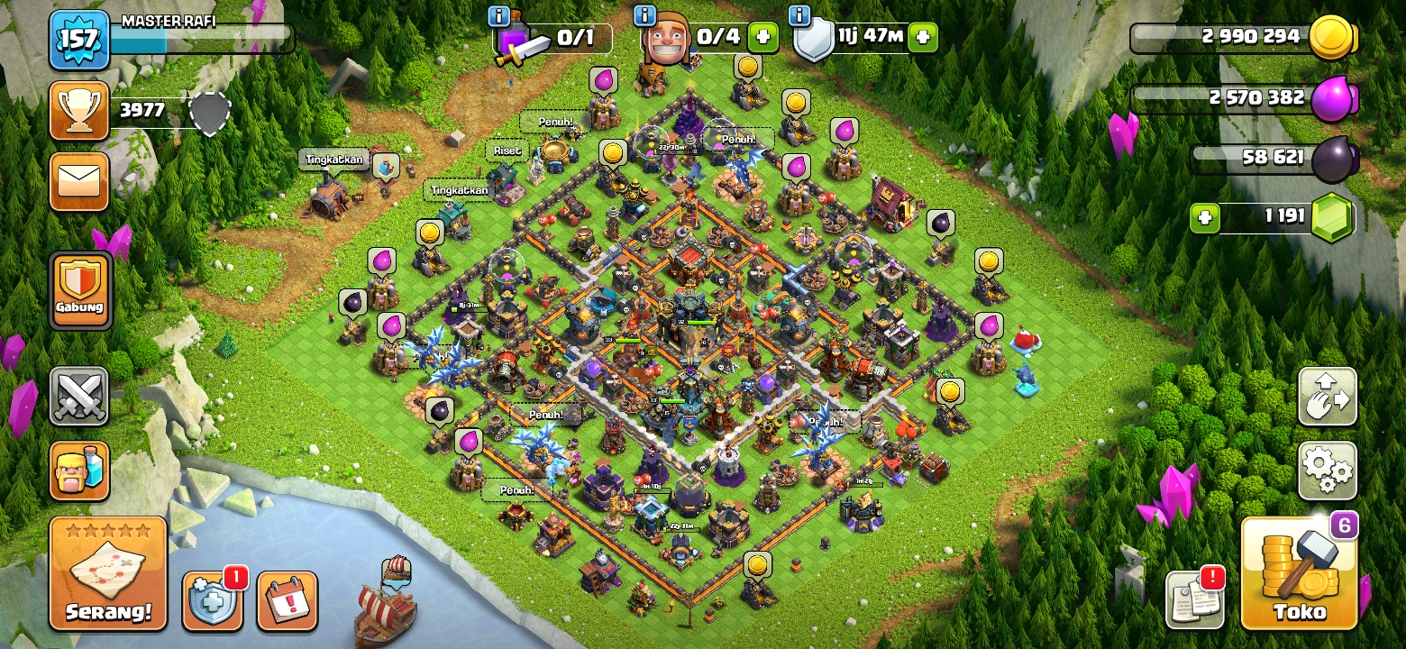 Clash of clan TH 17 murah