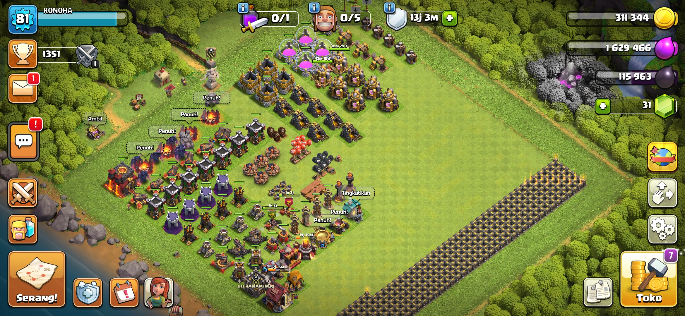 Akun coc th 10 semi max