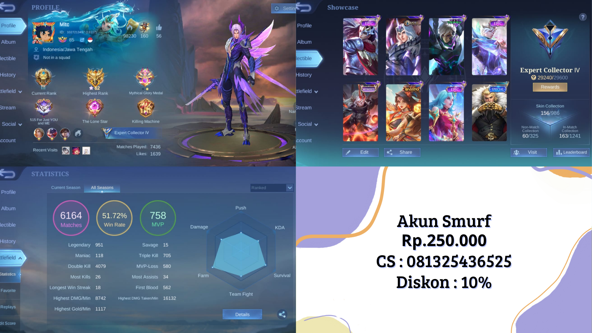 Akun Smurf Mobile Legends