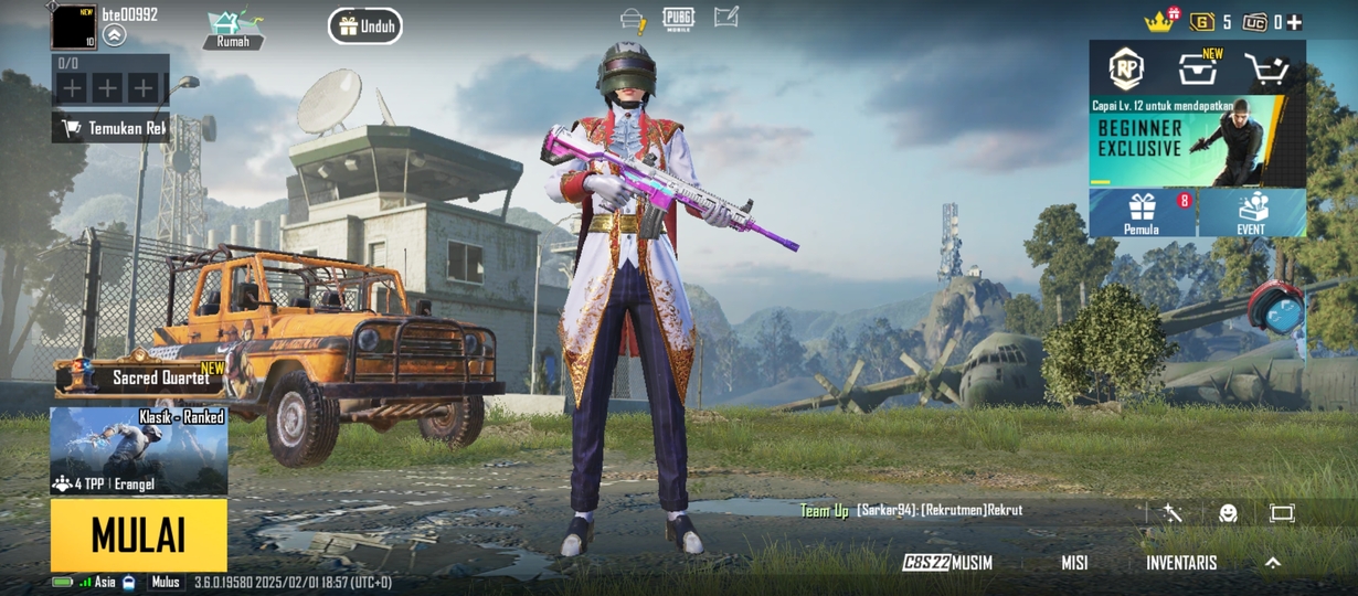 AKUN BARU PUBG MOBILE LEVEL 10