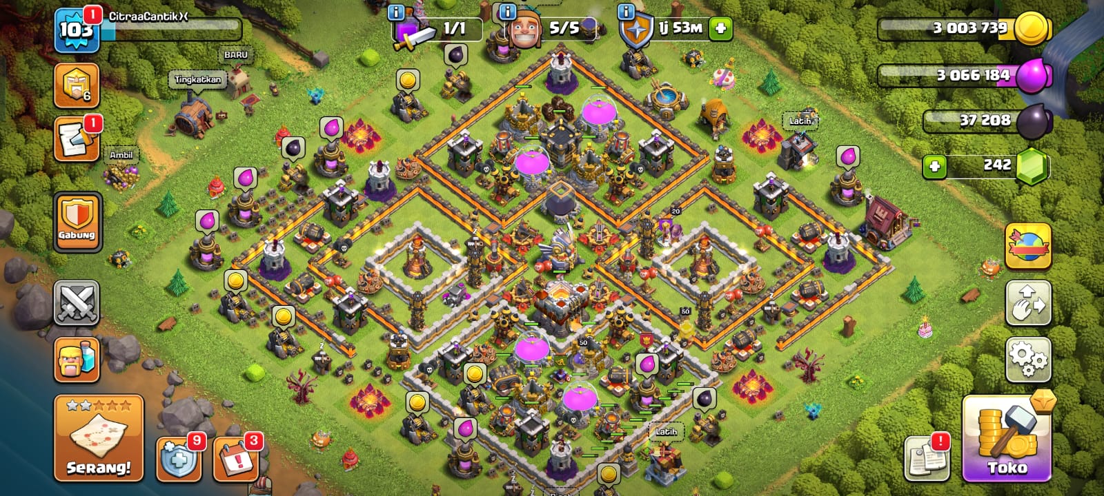 akun coc th 11 max
