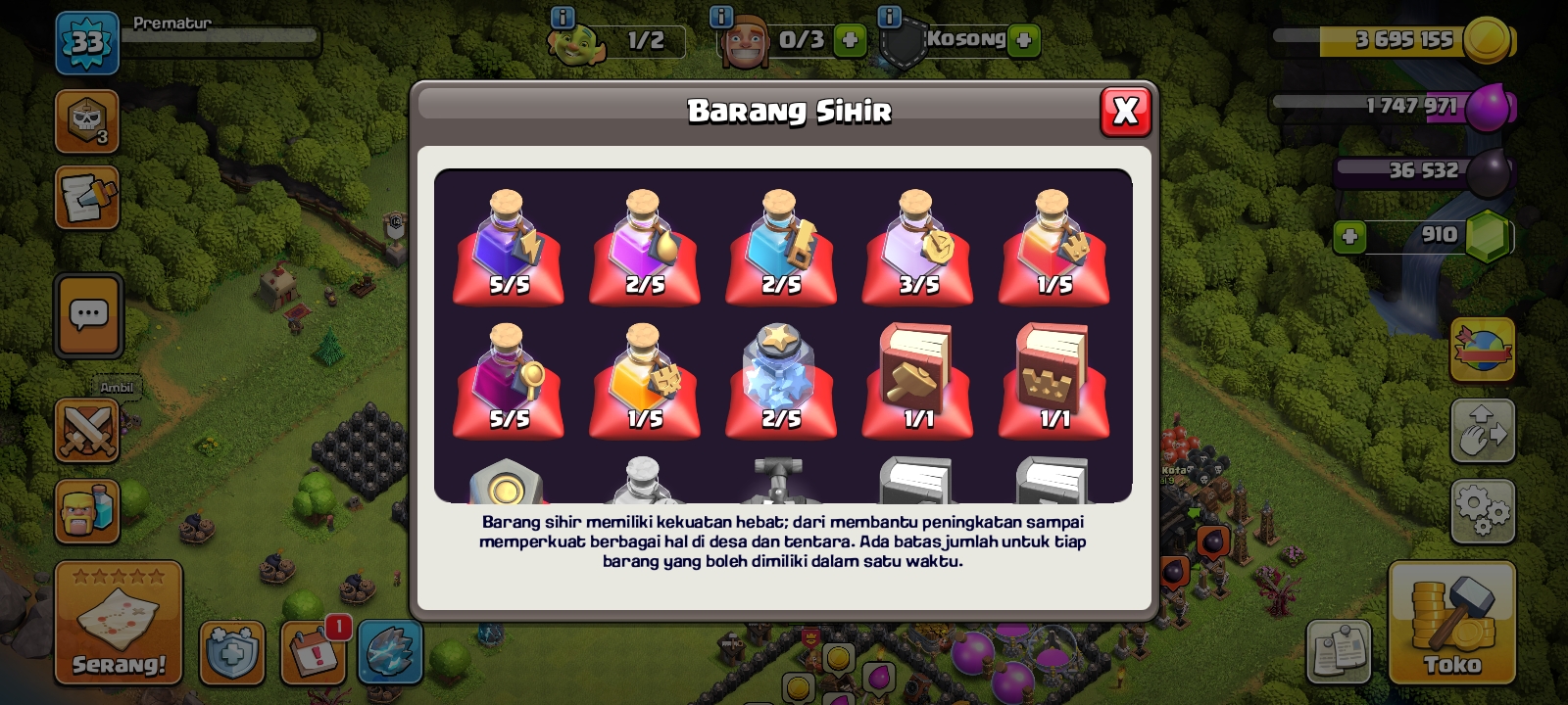 Akun coc th 9 prematur 🔥