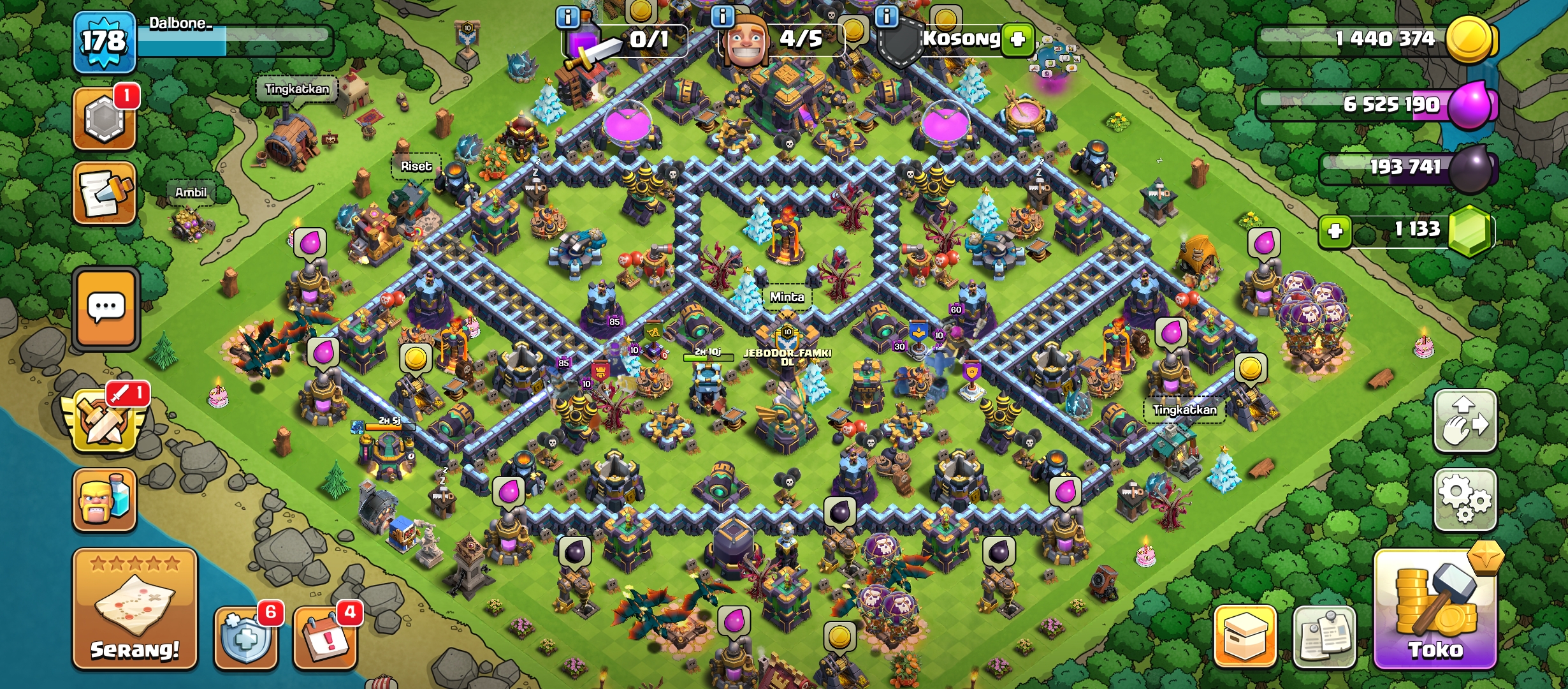 Th 13 th 14 coc 2 akun