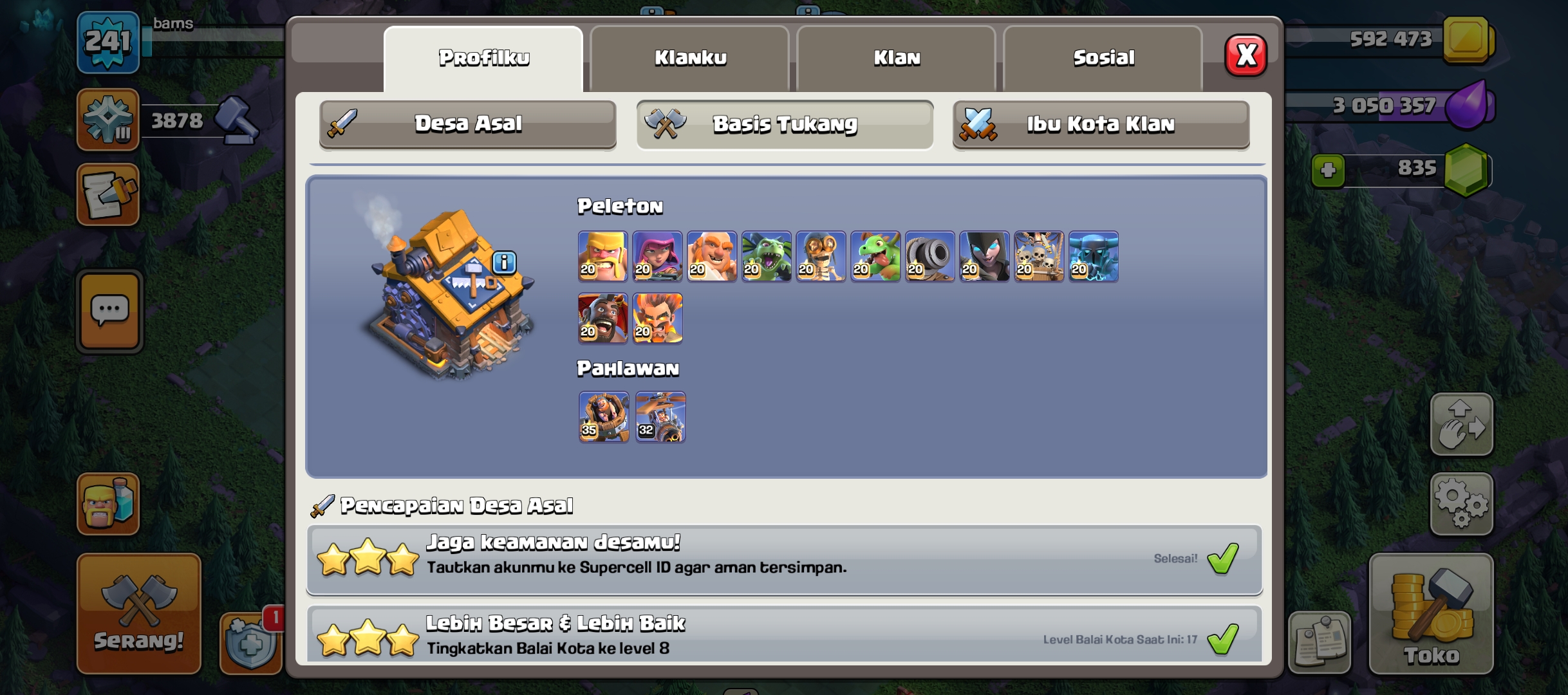 Akun COC th17