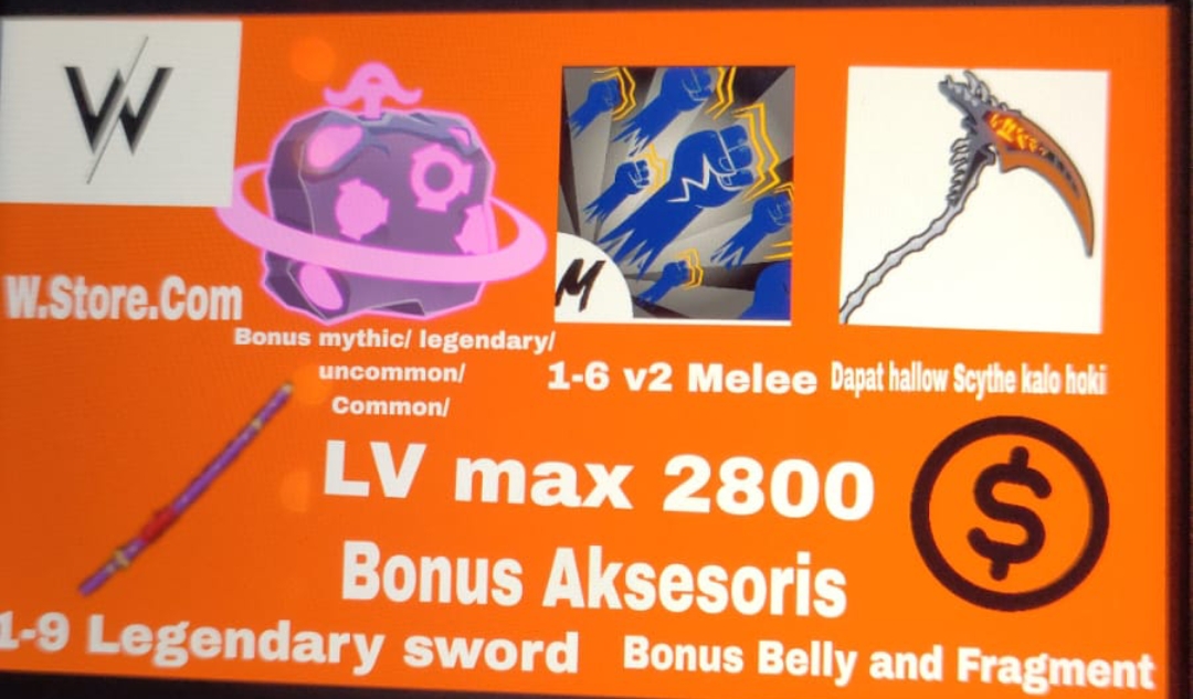 Akun Bloxfruit Lvl max