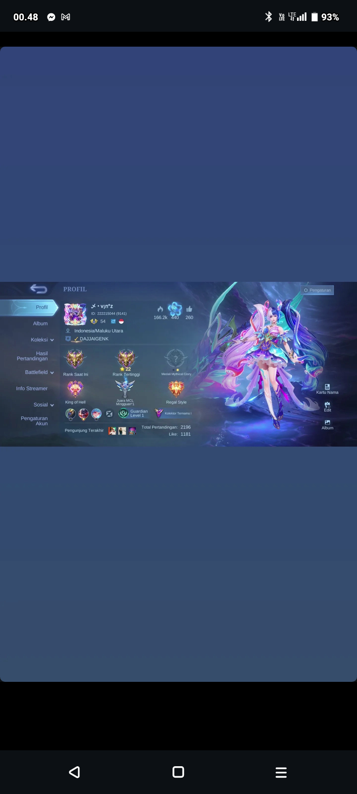 Jual akun ML nego