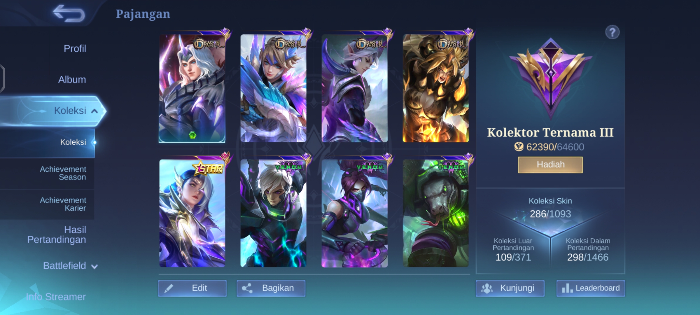 Jual akun ml
