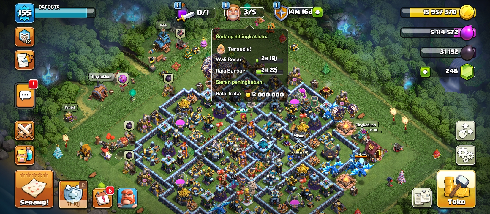 Akun coc th 13 max