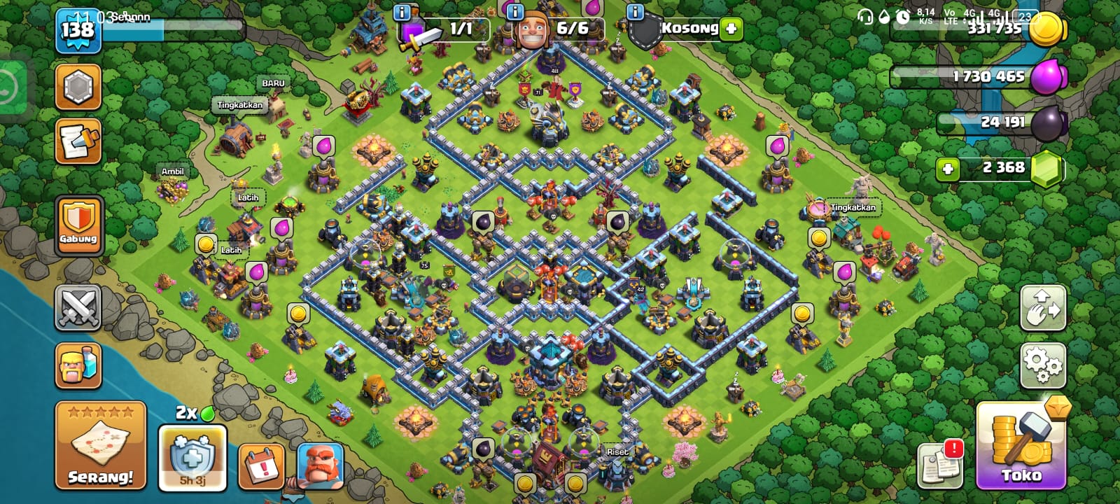 Jual Akun coc Th 13 Semi mAX