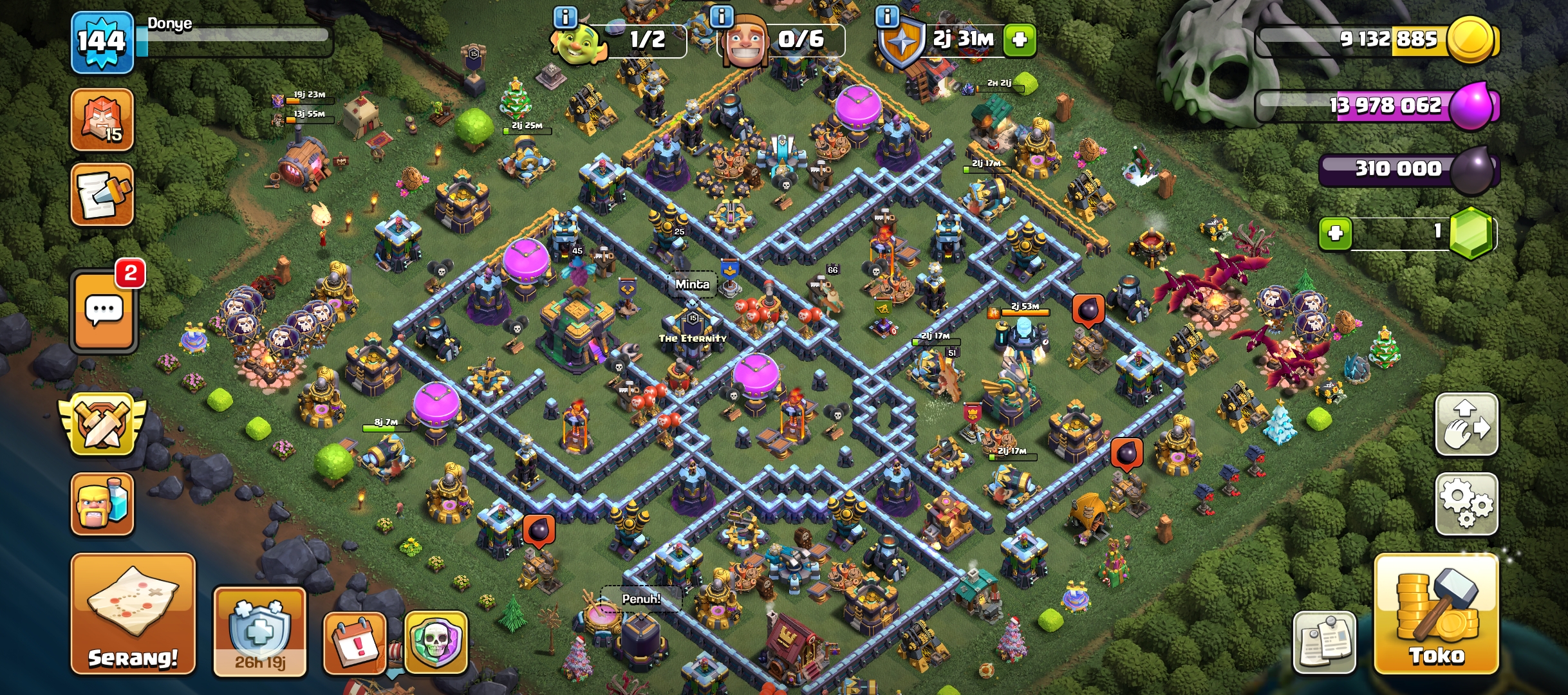 Akun Coc Th 14 Otw Full max