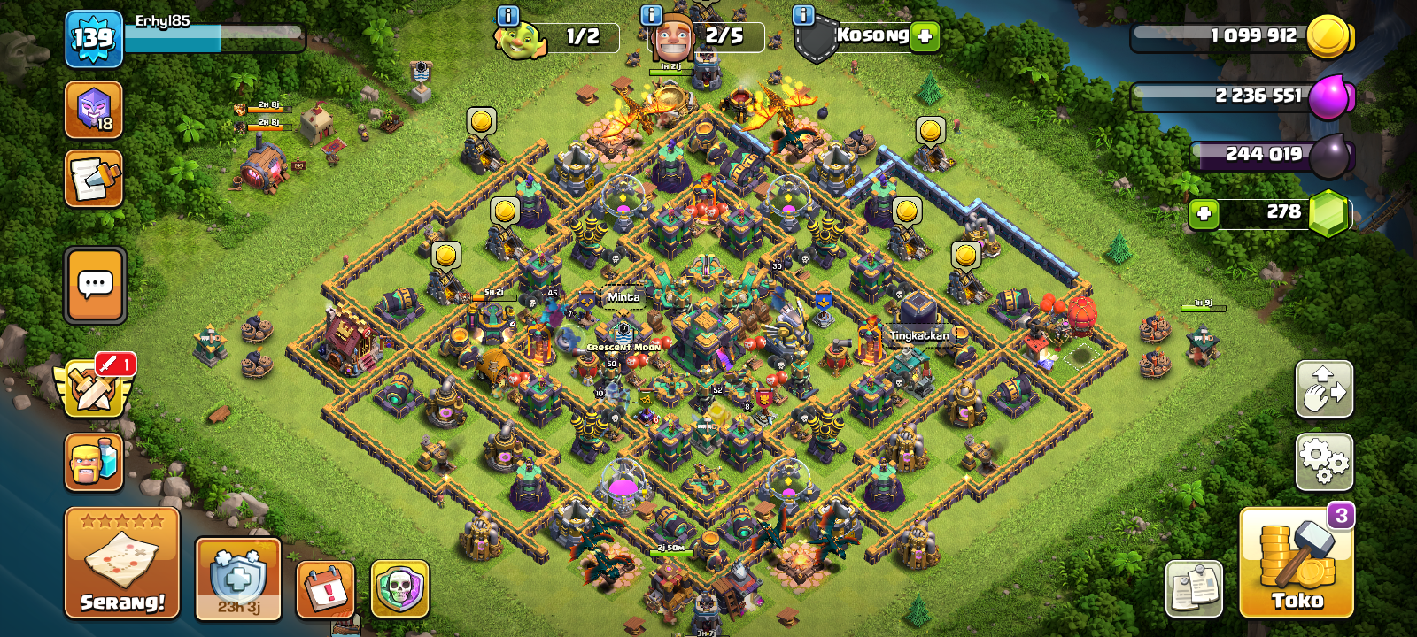 Coc TH 14 50% mentok