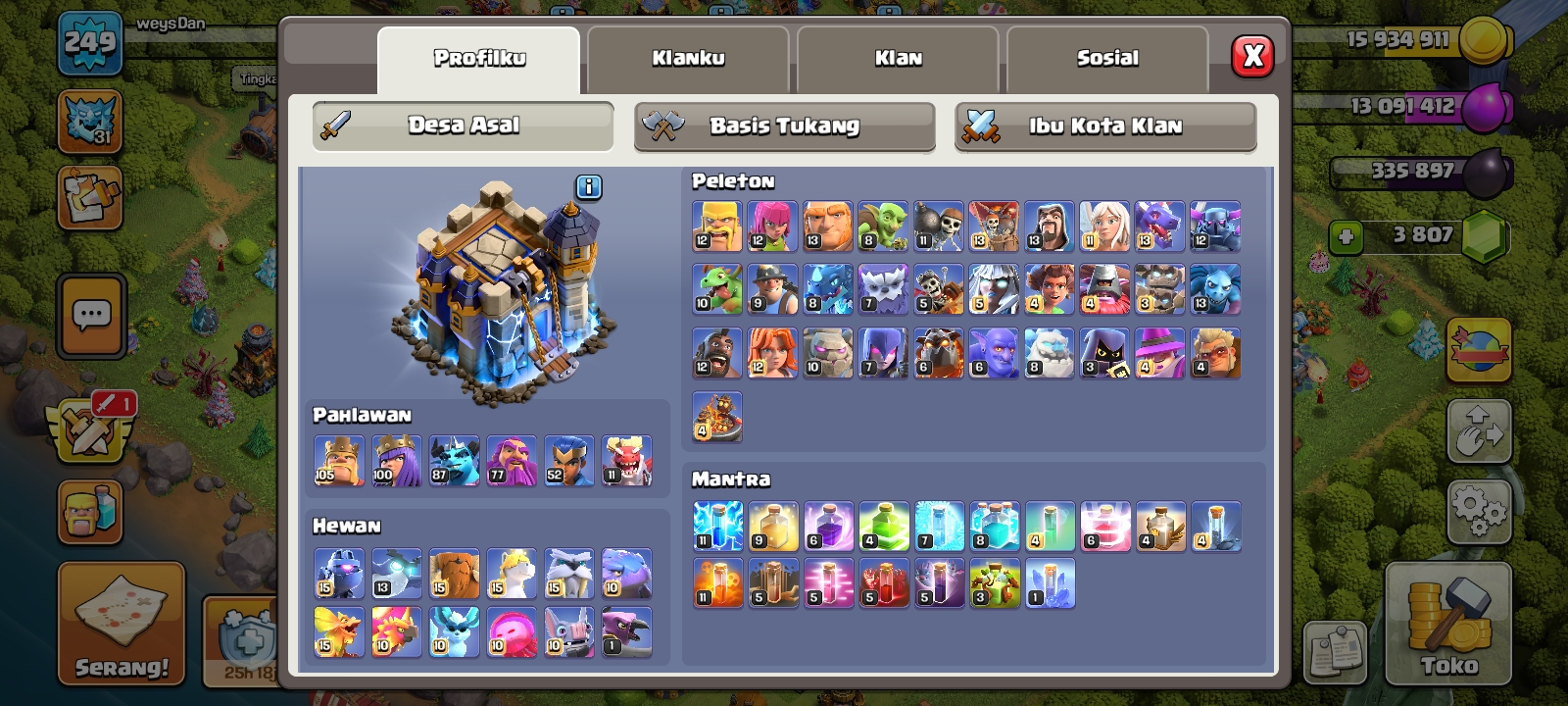 Akun COC TH 18
