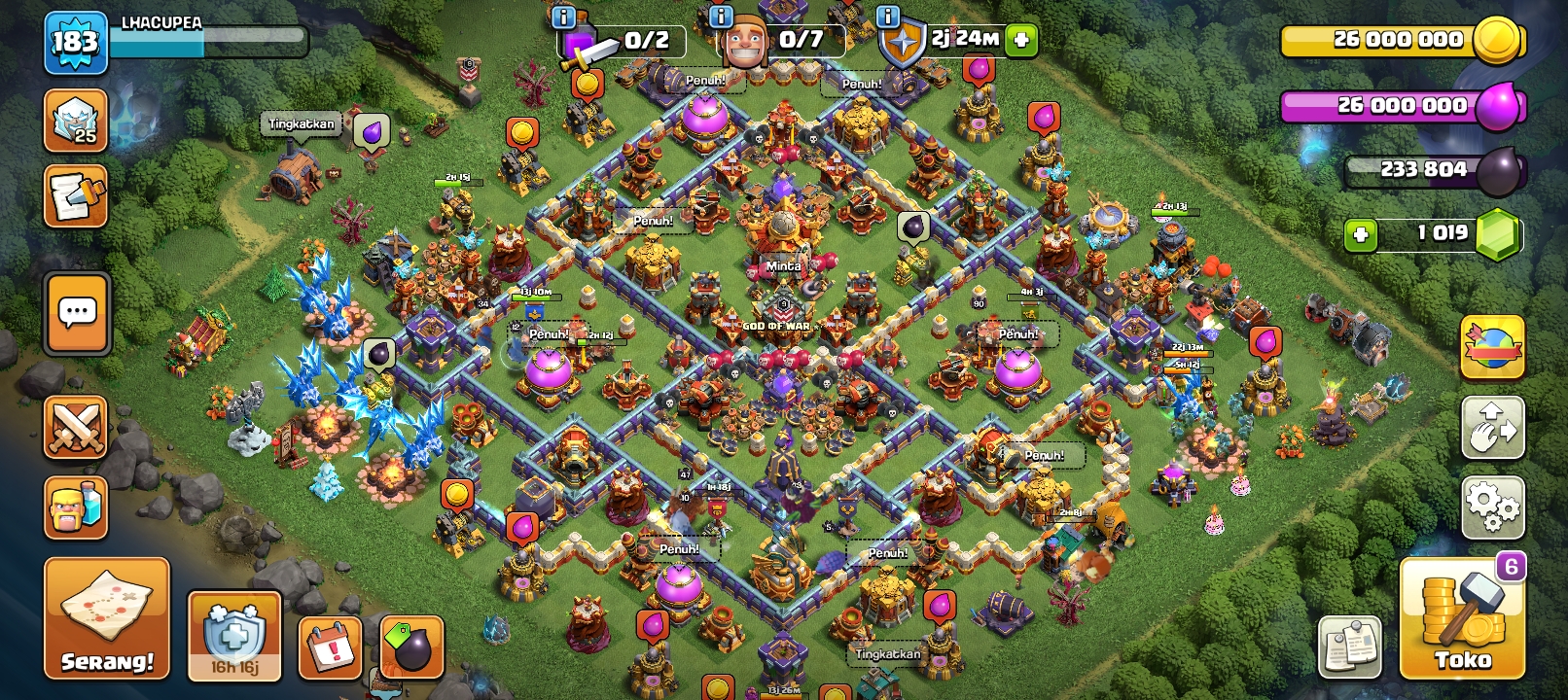 Akun COC TH 16