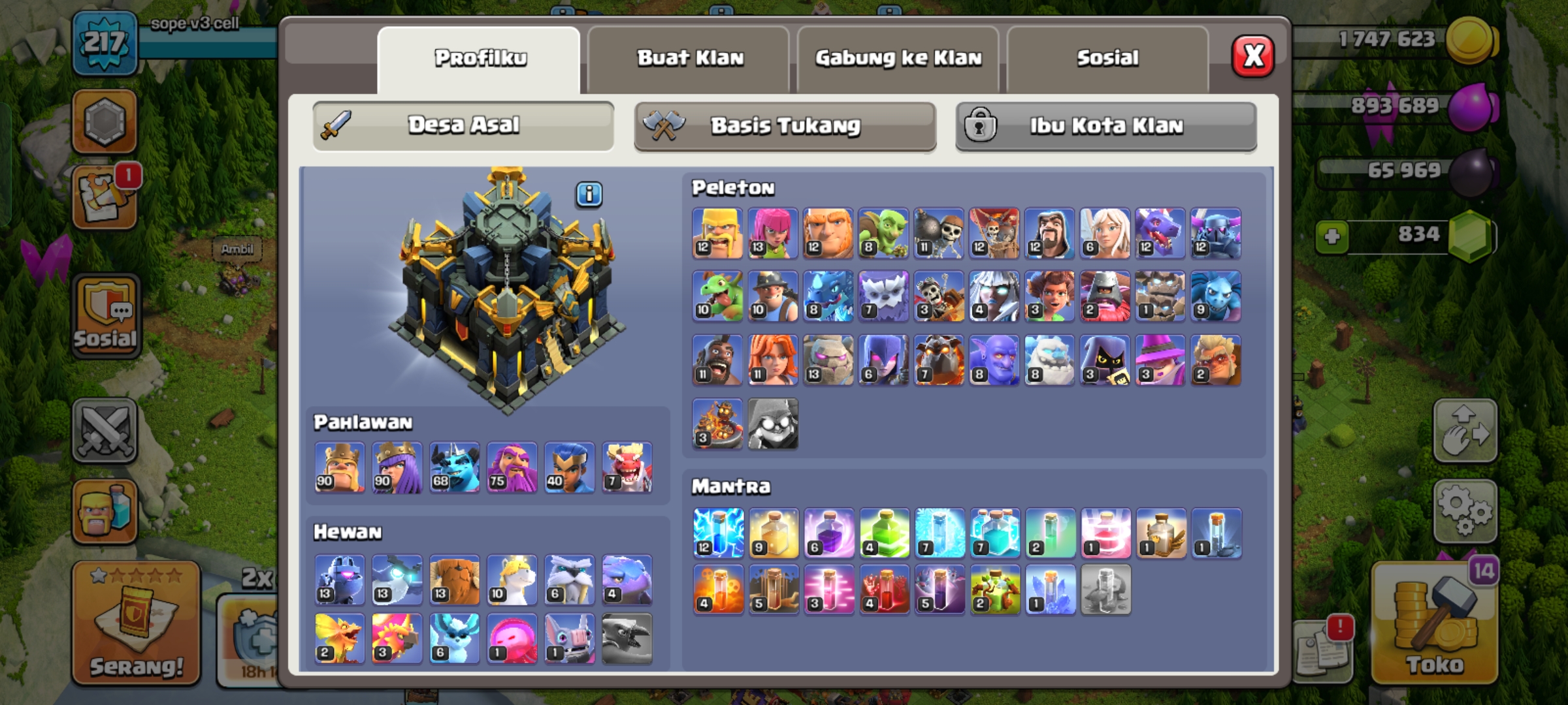 Akun COC TH 17 Hampir max