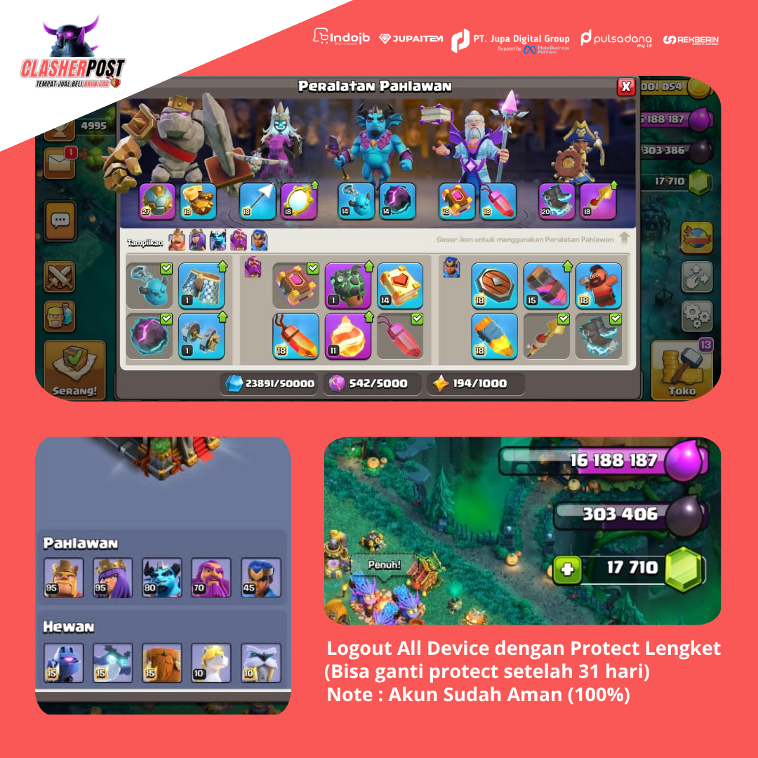 Akun COC TH16 Max
