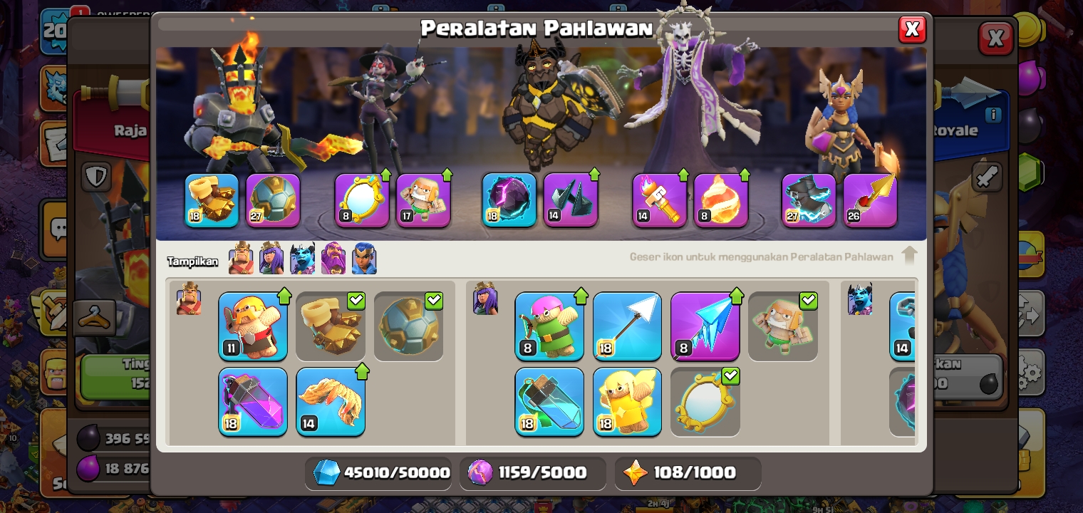 akun coc th 17, dekorasi banyak🔥