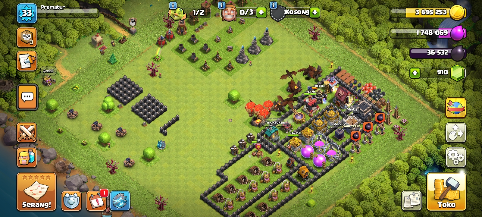 Akun coc th 9 prematur 🔥