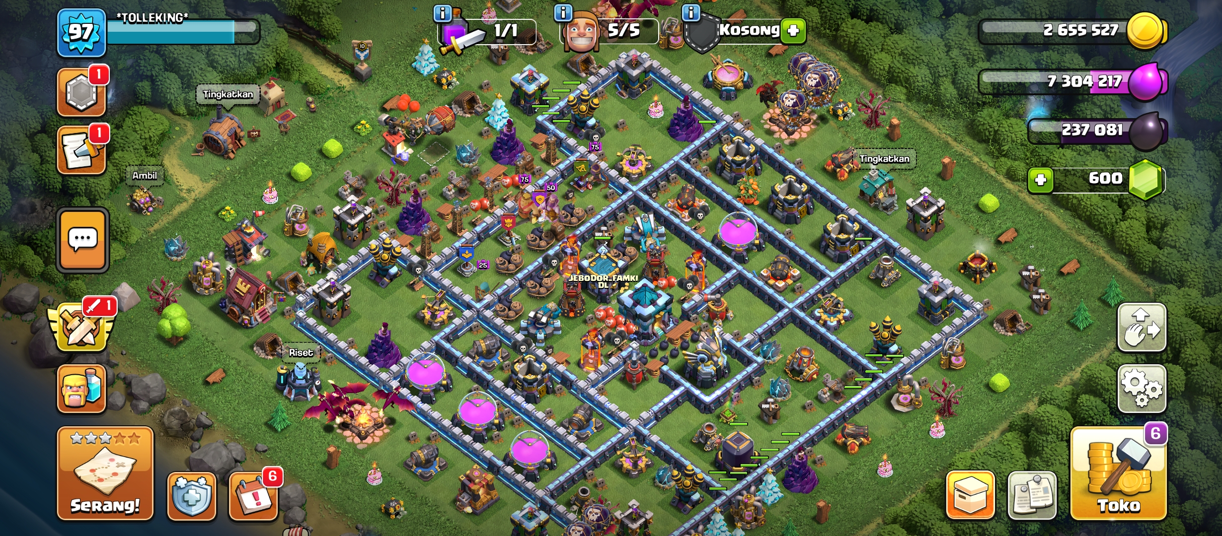 Th 13 th 14 coc 2 akun