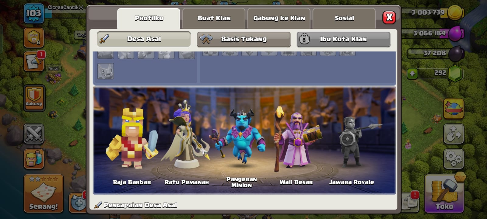 akun coc th 11 max
