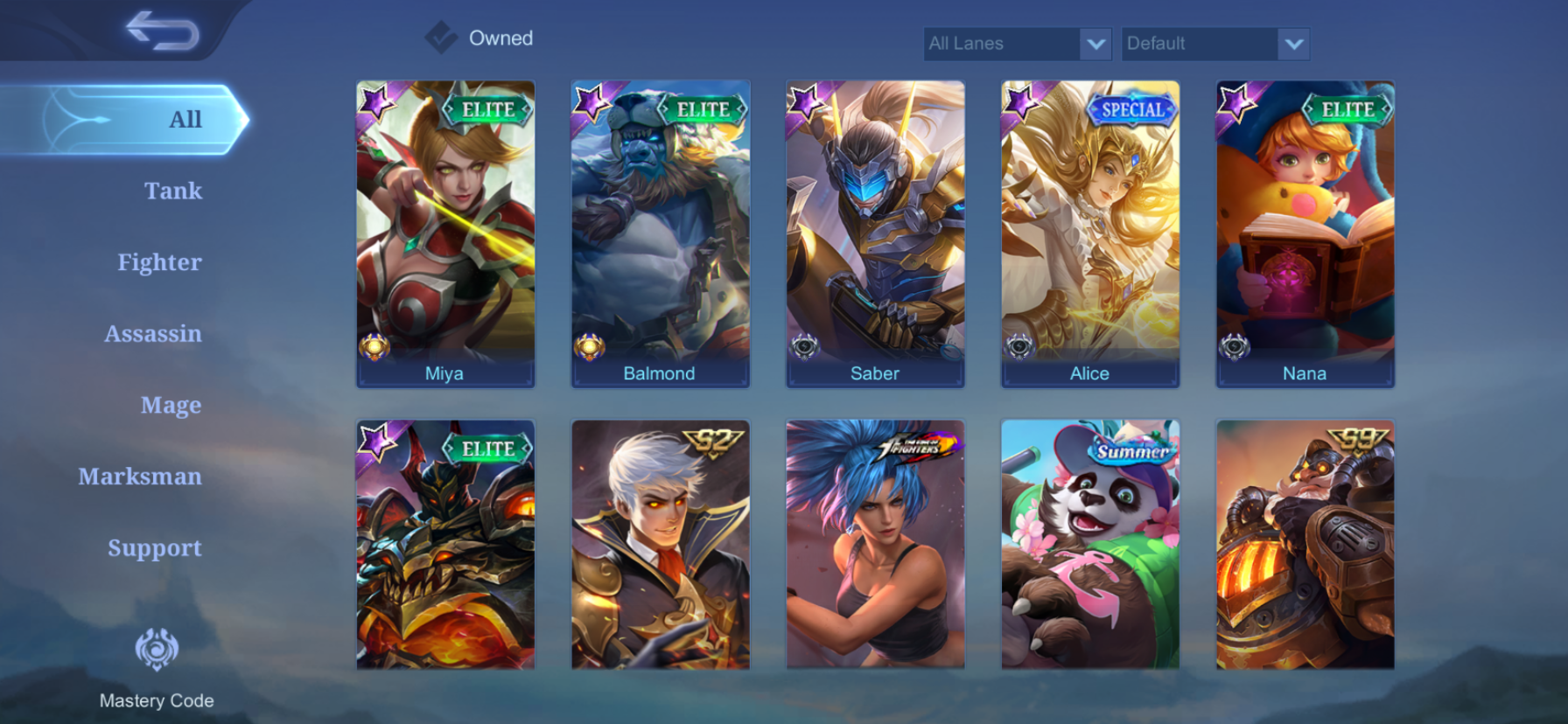 Jual akun ml polosan