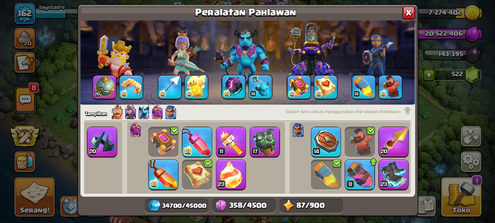 akun coc TH 15